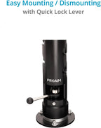 PROAIM Telescopic 27"- 42" Bazooka with Euro/Elemac Mount & Quick Lock Lever. for Camera Dolly/Slider/Jib/Crane Setup. Payload up to 200kg / 441lb. (BZ-286-00)