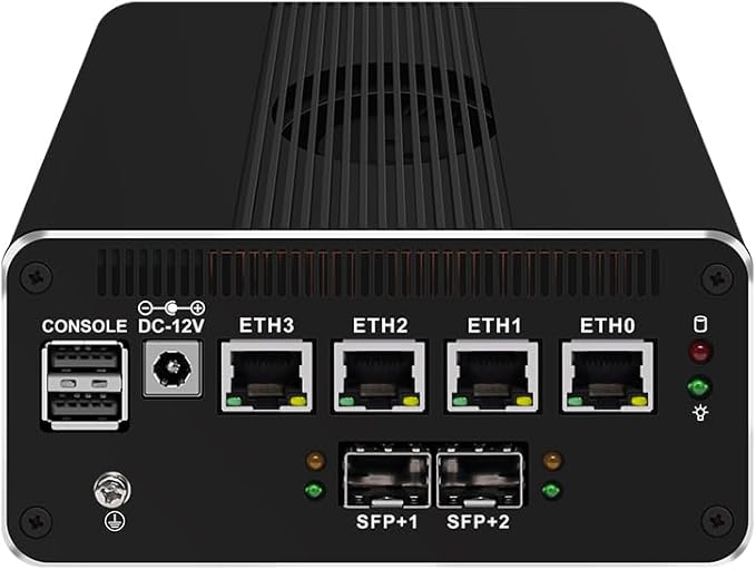 CWWK Intel Alder Lake N100(4C/4T Up to 3.4GHz)/N305(8C/8T Up to 3.8GHz) Dual SFP+10GbE Mini PC|4xIntel I226-V 2.5GbE |DDR5 Memory|PCI-E x4|HDMI+DP+Type-C (10 Gigabit N100, 32G RAM 2TB SSD)