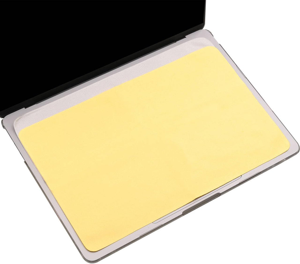 2 Pack Microfiber Liner Cleaning Cloth with Screen Keyboard Imprint Protection for MacBook Pro/AIR 13" 14" 2018-2025, Keyboard Protector Compatible MacBook Air 13/MacBook Pro 14 (M4-M1)-Grey+Yellow