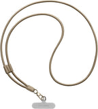 CASETiFY Pebbled Cord Phone Strap - Jet Black/Grige