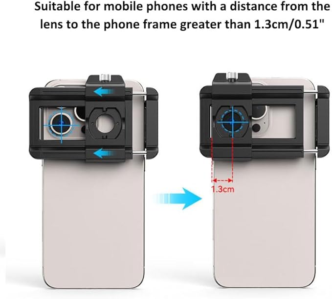 Kolertron Mobile Phone Microscope Lens, Universal with LED Ultraviolet lamp and CPL, Portable Digital Microscope Camera Accessory, Suitable for 90% iPhone/Android Phones (Note: Compatible)