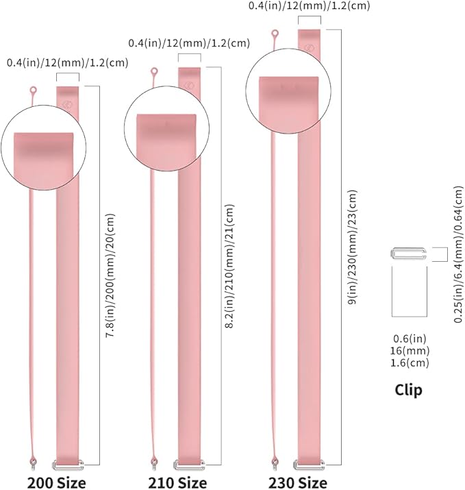 C-Shaped Clip Finger Phone Grip, Sinjimoru Silicone Cell Phone Strap for Phone Case with Clip as Phone Loop Holder for iPhone Case & Samsung Phone. Sinji Loop Clip Pink 230