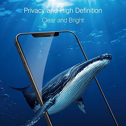 PERFECTSIGHT HD Clear Privacy Screen Protector Compatible with iPhone 12 Pro Max 2020, Anti-Spy Blue Light Filter Tempered Glass (6.7 inch)