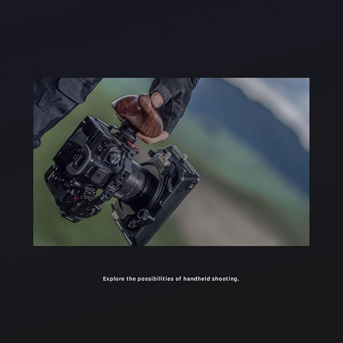 Tilta Advanced Left Side Wooden Handle (ARRI Rosette - Type X) | Black Walnut Wood & Aluminum Alloy Build | Quick Release Button