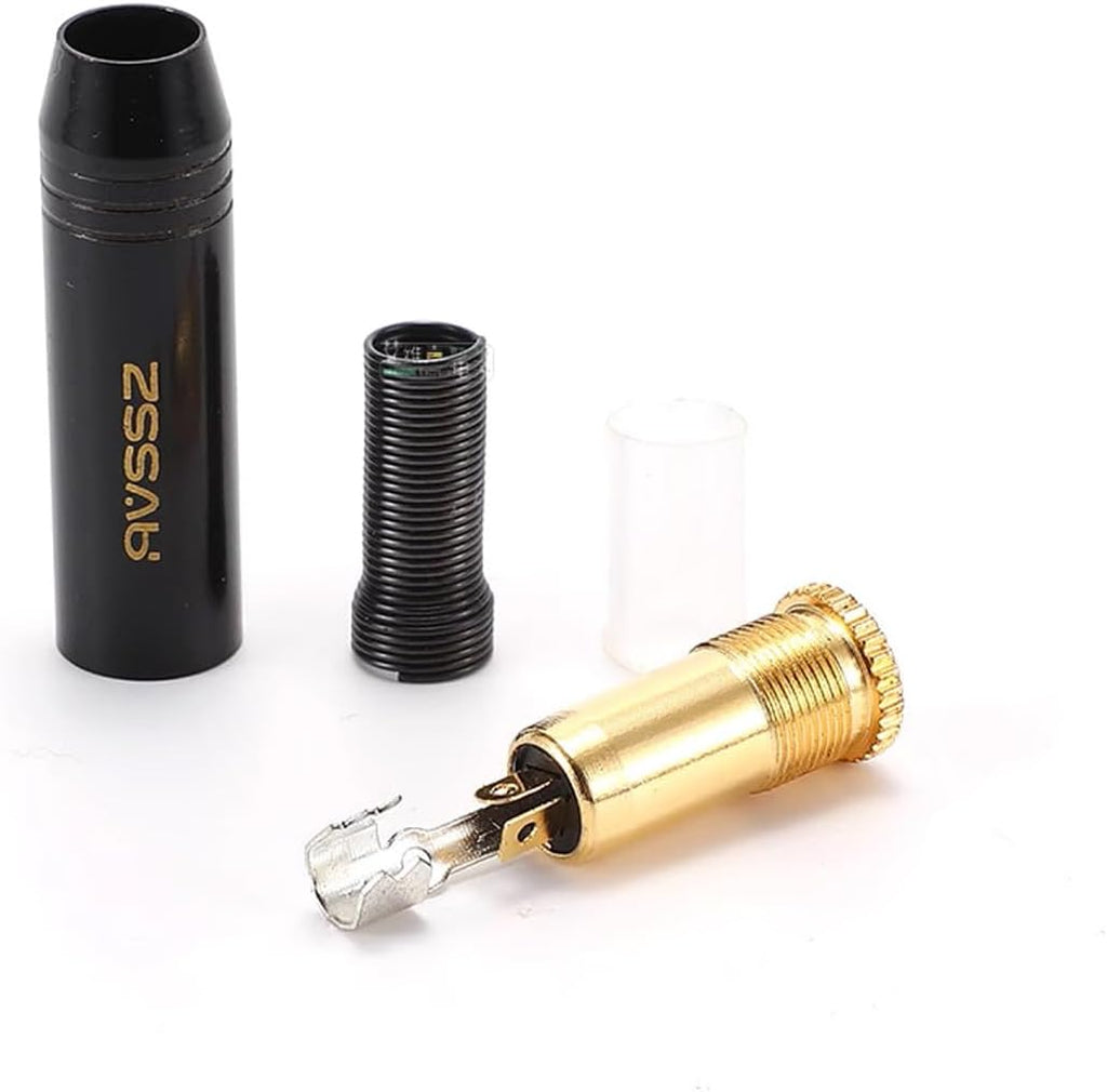 2pack 2.5mm Female Jack Connector Cable Extension Adapter for SLR Camera Remote Shutter Release Trigger, 3-Pole