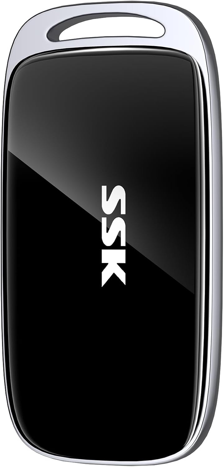 SSK 4TB SSD External Hard Drive, Portable SSD Drive up to 2000 MB/s, USB 3.2 Gen2X2 External Solid State Drives for iPhone 15/16 PRO、Mac、Phone OTG、Laptops with LED Indicator