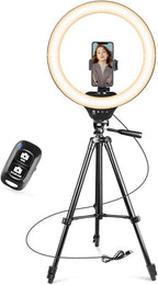 Sensyne 14" Ring Light with Tripod Stand, LED Circle Light with Phone Holder, for Photo Selfie, Video Recording, Zoom Meeting