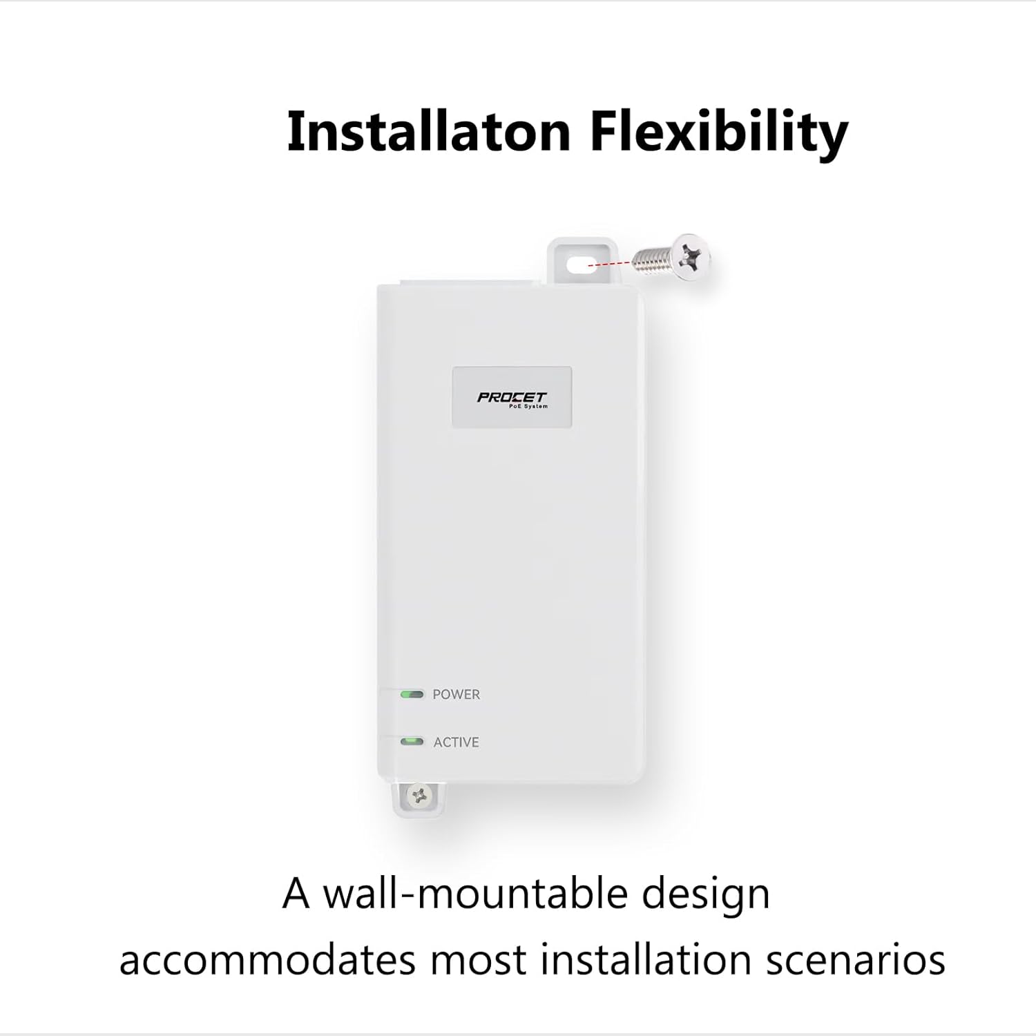 Gigabit PoE++ Injector 60W IEEE802.3bt/at/af Compliant, Supplies 15.4W or 30W or 60W Power Over Ethernet Distances Up to 328ft, PoE Injector Adapter for Camera/Access Point, EN60GB