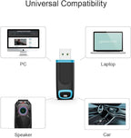 TOPESEL 128GB Flash Drive 3 Pack, USB 3.0 Thumb Drives High Speed Memory Stick Jump Drive Zip Drive for Data Storage and Backup (Three Mixed Colors: Red Blue Cyan)