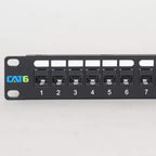 ICC CAT6 Feed-Through Patch Panel, 24 Port, 1U Rackmount, RJ45 Ethernet Patch Panel, No Punch Down, PoE++ and TAA Compliant, Black