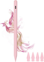 Stylus Pen for iPad 9th&10th - Type-c Charging Pencil for ipad Palm Rejection Active Pen Compatible with (2018-2025) Apple iPad 6/7/8/9/10/11(A16), Air 3/4/5/M2/M3, Mini 5/6, Pro 11"/12.9"/M4（Pink）