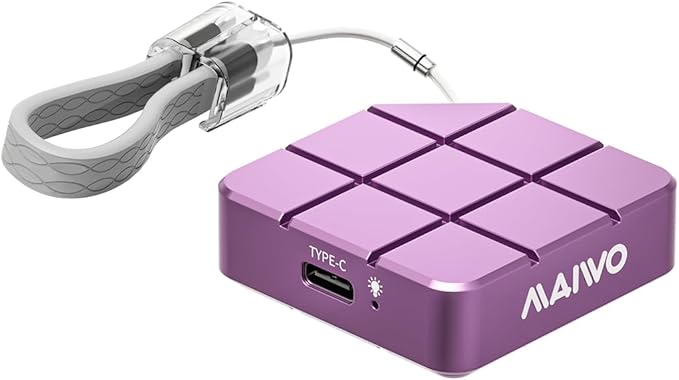 MAIWO 1TB Portable External Solid State Drive Build-in M.2 2230 PCIe NVMe SSD, USB C 3.2 Up to 1050MB/s, Mini Cute PSSD for iPhone 15 16 Pro Max MacBook Pro Air, Aluminum (Pinkish Purple)