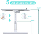 Laptop Bed Desk with Adjustable Heights and Angles, Upgraded-Sturdy Foldable Laptop Lap Desk for Bed/Sofa/Couch/Floor, Lap Tablet Desk (NO Drawer, Grey)