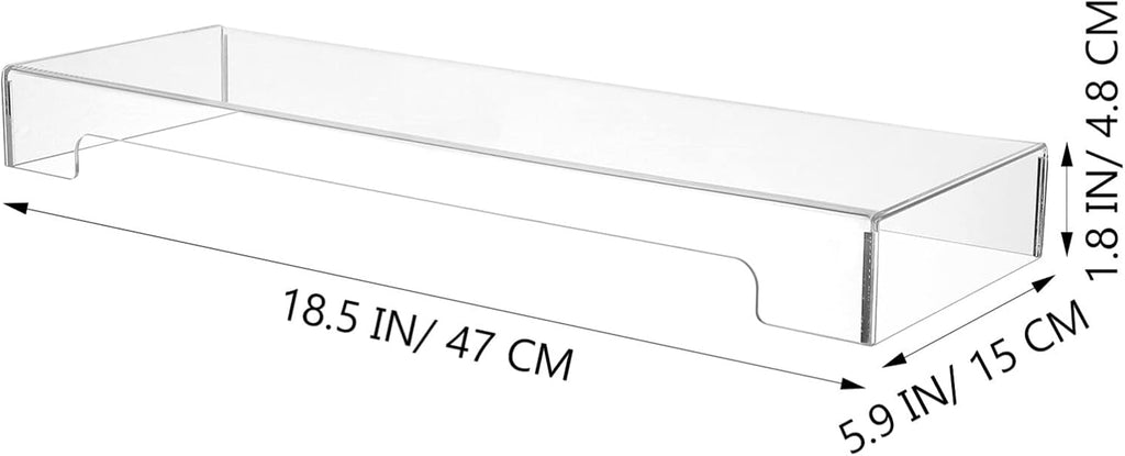 Keyboard Cover Acrylic Keypad Cover: Cabilock Clear Keyboard Dust, Anti Cat, Protector for Desktop, Prevent Cats from Touching (18.5x5.9x1.8 inch)