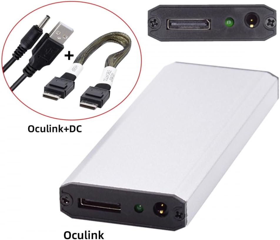 CY External Oculink SFF-8612 SFF-8611 to M.2 NGFF M-Key to NVME PCIe SSD 2280 SSD Enclosure Adapter for Mainboard