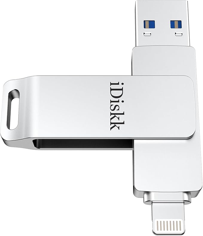 App-le Mfi Certified 128GB iDiskk iPhone Flash Drive,for Photos and Videos,Photo Stick, iPad Flashdrive,iPhone USB Storage, iPad iPhone Photo Storage Stick,for Mac,iPad,PC Thumb Drive Auto Backup