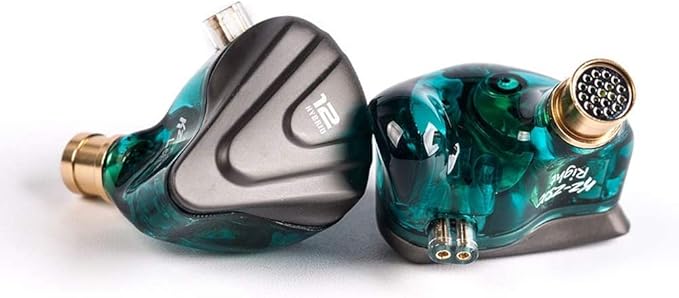 KZ Wired Earbuds ZSX in-Ear Headphones with Dynamic Crystal-Clear Sound and Ergonomic Custom-Fit Earpieces (S/M/L), 3.5mm Jack for Phones and Laptops(with Mic,Cyan)