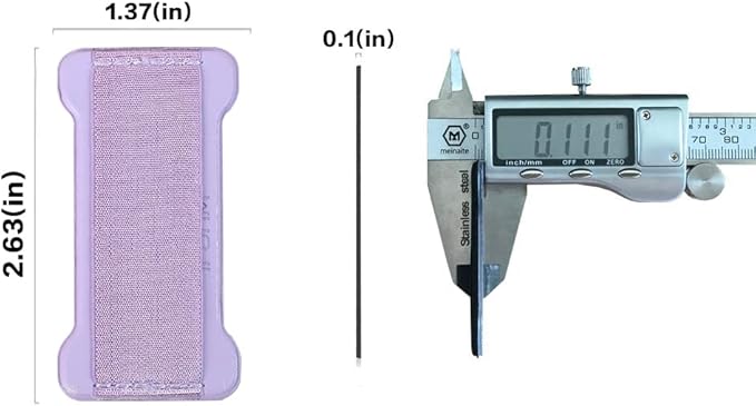 Phone Grip Holder for Hand, Universal Finger Strap Phone Holder, Finger Selfie Grip Compatible with Most Smartphones (Black Purple) -2Pack