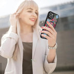 AIGOMARA Magnetic Case for iPhone 14 Plus [Compatible with MagSafe] Cute Pink Blue Flower Floral Pattern Soft TPU Bumper Hard PC Back Anti-Fall Shockproof Protective Slim Cover for Women Girls