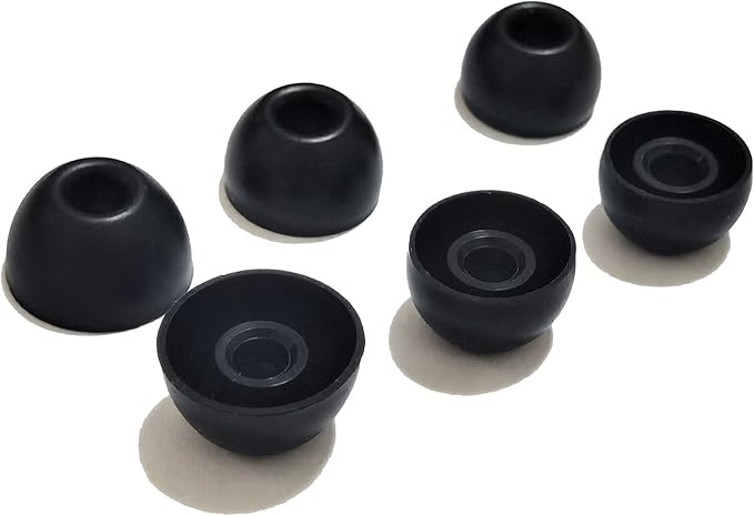 Silicone Ear Tips for Beats Studio Buds Tips Replacement Ear Earbuds Tips for Beats Studio Buds+/Fit Pro/Solo Buds Earbuds 6 Pairs LMS Black