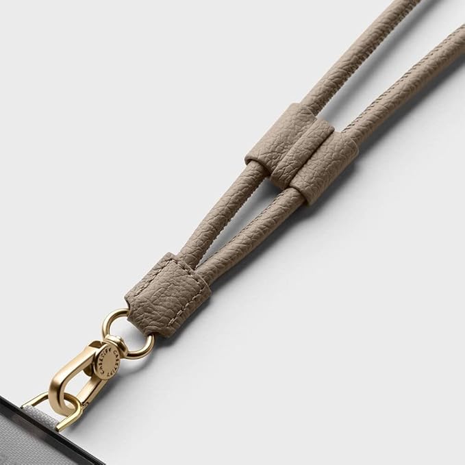 CASETiFY Pebbled Cord Phone Strap - Jet Black/Grige