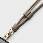 CASETiFY Pebbled Cord Phone Strap - Jet Black/Grige