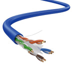 DRIPSTONE CAT6 Ethernet Cable 1000ft Bulk Network LAN Wire 23AWG Solid CCA UTP 550MHz High-Speed Internet Cable Streaming, Office, Home Use, Pull Box, CAT 6 Bulk, Stable Connectivity - Dark Blue