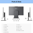 Lenovo 2024 IdeaCentre I Business All-in-One, 27" FHD Touchscreen 100Hz, i5-13420H, 16GB DDR5 RAM, 1TB SSD, Wireless Charging Base, Wireless KB & Mouse, Wi-Fi 6, Windows 11 Pro, Grey
