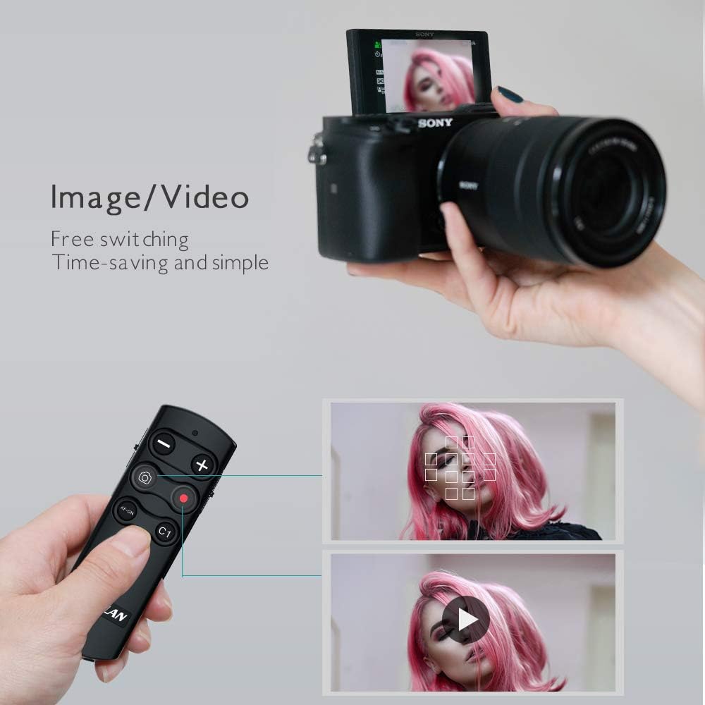 AODELAN Wireless Remote Control Camera Shutter Release for Sony ZV-E10, ZV-1, A7SM3, A7C, A7RIV, Alpha 9,7R IV,7R III, 7 III, 6600, 6400, 6100, 9 II, RX0 II, RX100 M7; Replces Sony RMT-P1BT