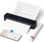 iDPRT Portable Thermal Printer, MT610 Pro Wireless for Travel, 300 DPI Bluetooth Inkless Printer Support 8.5" X 11" US Letter&A4&A5 Thermal Paper for Home, Compatible with iOS, Android, Laptop, Black