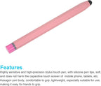 MECCANIXITY 2pcs Stylus Pens for Touch Screens Hexagon Crayon Stylus Pen Universal Capacitive Stylus for All Touch Screen Devices, 4.7" Pink