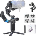 FeiyuTech SCORP Mini-3-Pro Gimbal Stabilizer for Camera Mirrorless/Compact/Action Cameras,Smartphone,18m AI Tracking,Detachable Remote Handle,4.4lbs Payload,3-axis Gimbal for Canon Sony Nikon