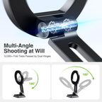 elitehood for Magsafe Phone Tripod Mount with Arca Port, Aluminum Magnetic iPhone Tripod Mount with 1/4" & 3/8" Screw, for Magsafe Phone Adapter Compatible with iPhone 16 15 14 13 12 Series, Black