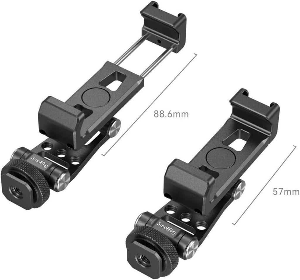 SMALLRIG Universal Phone Tripod Mount, Metal Cell Phone Mount with Cold Shoe Mount and M4 Screws for DJI RS 4 Mini/Pro, Free Adjustment Phone Mount Adapter for iPhone 16 15, for Samsung Galaxy- 4301