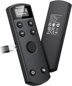 Hanpusen Rechargeable Camera Remote Control for Canon - Wireless Shutter Release with OLED Screen Compatible with R8, R6 II, R100, R50, R10, M50, SL3, R3, R5, R6, RP, R;Replaces Canon BR-E1(Black)