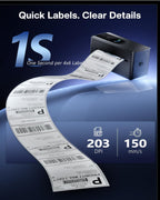 Bluetooth Shipping Label Printer with Touchscreen – Upgraded 4x6 Thermal Printer for Small Businesses & Shipping Packages, Compatible with Phone, PC and Tablet, Widely Used for Amazon, Shopify, Etsy