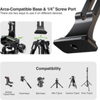 elitehood Aluminum Magsafe Tripod Phone Mount, Compact Phone Holder for Tripod with Arca Swiss Quick Release Plate & 1/4" Screw Adapter, Magnetic iPhone Mount Accessories Fit iPhone 16 15 14 13 Series