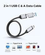 ORICO 256GB Portable SSD, Up to 1050MB/s, Compact with 2 in 1 USB C & A Cable, External Solid State Drives, Reliable Storage for USB C Smartphone, Tablet, PC - M10PRO