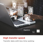 GIGASTONE V30 128GB USB 2.0 Flash Drive 5-Pack, Capless Retractable Design Pen Drive, Carbon Fiber Style, Reliable Performance & Durable