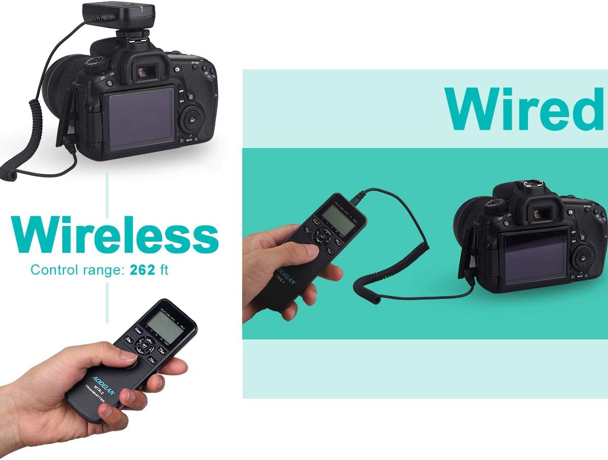 AODELAN Camera Intervalometer Wireless Shutter Release Timer Remote Control for Sony a6400, a7III, a9, a77, a99, A7, A7 II, A7R IV, A7R II,A7RIII, a77II, a6500, a6300; Replace RM-L1AM and RM-SPR1