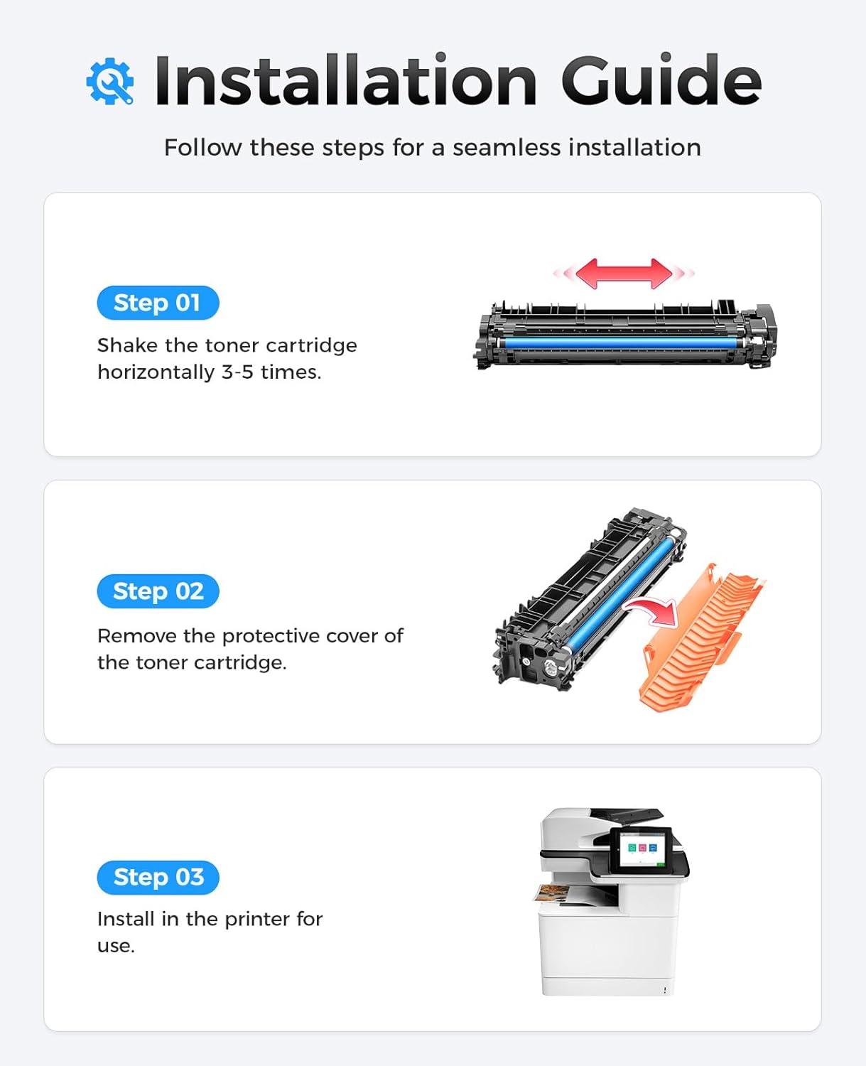 659X Toner Cartridge Set 4-Pack High Yield with Chip Replacement for HP 659X 659A W2010A W2010X W2011X W2012X W2013X for Color LaserJet Enterprise MFP M776dn M856dn M856x Flow M776z M776zs Printer Ink