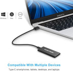 KOOTION External SSD 250GB Portable SSD High-Speed Solid State Drive, Read up to 500MB/s & Write up to 450MB/s