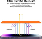 Privacy Screen Protector for iPhone 16 (6.1 inch)- Flexible film, Gradient Colorful, Anti-blue light, anti-glare, filter screenultraviolet