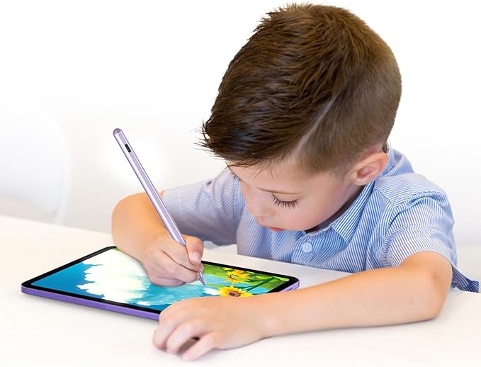 Stylus Pen for iOS&Android Touch Screens, Active Pencil for Samsung, Smart Digital Stylus Pens for Lenovo/Huawei/Vivo/Mi and Other Tablets, iPhone/Google Pixel Smart Phones Drawing&Writing (Purple)
