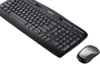 Logitech MK335 Quiet Wireless Keyboard and Mouse Combo - Black/Silver Keyboard and Mouse Combo Wireless, Ambidextrous