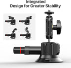 Suction Cup Mount for Action Cameras iPhone - ULANZI SC-01 3in Pump-actived Vacuum Suction Mount Magic Arm Phone Holder Action Cam Adapter Car Boats Windshield Window Mount for Action Cameras