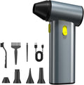Compressed Air Duster, 130000RPM Brushless Motor, Super Power Air Duster Electric, Aluminum Alloy Body, Dust Blower with Fast Charging for Car, Computer, Keyboard, Outdoors and House