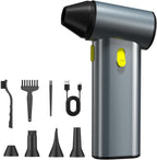 Compressed Air Duster, 130000RPM Brushless Motor, Super Power Air Duster Electric, Aluminum Alloy Body, Dust Blower with Fast Charging for Car, Computer, Keyboard, Outdoors and House