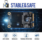 SSD MSATA 128GB Shark Speed Internal Solid State Drive High Performance Hard Drive for Desktop Laptop SATA III 6Gb/s Includes SSD (128GB, MSATA)