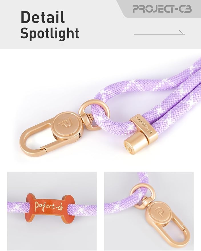 project-cb Cell Phone Lanyard 1,Phone Tether Tab 2,Phone Crossbody Strap,Lanyards for Around the Neck,Adjustable Phone Strap(Purple-G)